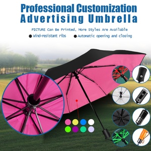 Promotional Wholesale Fashion 21/27/30 Inch Windproof and UV Resistant Fully-<b>automatic</b> Opening and Closing 3-fold <b>Umbrella</b> - Product Image 3