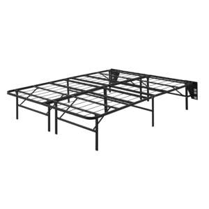 Marco de cama plegable de tamaño completo DB, plataforma de Metal negro con diseño de alto perfil, muebles de dormitorio duraderos para sala de estar - Product Image 2