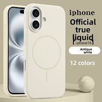 Nouvelle coque de protection magnétique en silicone liquide mat pour iPhone 17 Pro, style Ins, antichute, compatible 16/15