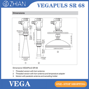 Medidor de Nivel por Radar VEGAPULS 68 para Medición de Nivel en Tanques y Depósitos, Sensor de Radar 4-20 MA/HART - Product Image 5
