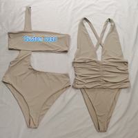 Badpak op maat voor dames, custom dames bikini (tweedelig), bandeau badkleding, uitgehold micro badpak, uitgehold strandkleding