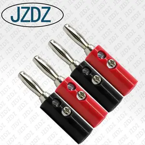 JZDZ J.10016 4mm stackable banana plug,four - blade weld-free type ,DIY, audio connector adaptor