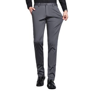 Venta caliente Pantalones casuales para hombres Pantalones elásticos delgados sin hierro - Product Image 1