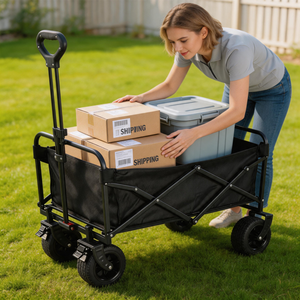 Direct Factory 400L Pickup Style <b>Camping</b> Wagon 40HQ FCL Only 12-Bearing Heavy Duty Utility Trailer with 120cm Extended Tailgate - Product Image 1