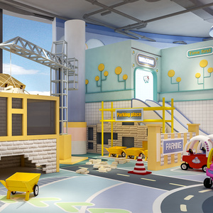 Parque de Diversiones Infantil Interior COWBOY, Juego de Roles, Tiendas de Pueblo, Equipo de Juego Suave para Escalar, Área de Juegos Segura - Product Image 3