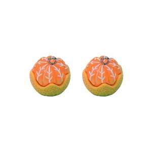 Breloque en résine imitation orange pelée, couleur vert-orange, kit de matériel pour la fabrication de bijoux DIY - Product Image 5