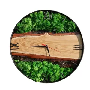 met mos decor mos decorative drewniany zegar