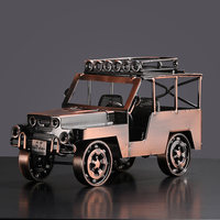 Modèle de moto et de voiture rétro nostalgique en alliage, fait main, pour décoration de bureau à domicile, d'armoire à vin et d'étagère, cadeau idéal pour la maison