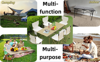 Sac de transport pour table pliante de camping et de plage - Mobilier d'extérieur portable, résistant à l'eau et durable pour salle de bain et entrepôt