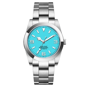 Reloj Submarino Automático Mecánico de Buceo con Movimiento Japonés, Cristal de Zafiro de 36 mm, Resistente al Agua hasta 100 m, Color Rosa, Verde y Azul, con Logotipo Personalizado - Product Image 2