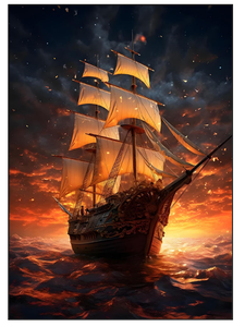 Póster <span class=keywords><strong>Art</strong></span>ístico impreso para decoración del hogar, lienzo de velero, pintura sobre lienzo, decoración de pared moderna, pintura para pared de salón - Product Image 3