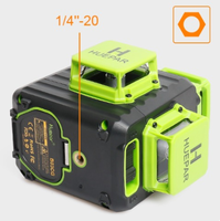 Niveau laser rotatif multi-lignes 12 lignes Pro Huepar Allemagne Osram B03CG & étui rigide & mode impulsion extérieur & faisceau vert 3D