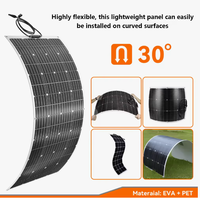 Panneau solaire flexible sans cadre AHONY 520W, cellule à contact arrière, étanche, module PV mince, efficacité 23,7%, pour toit de camping-car, camping, balcon
