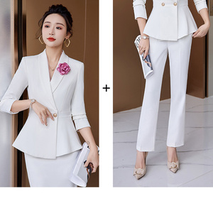 Tuta professionale <span class=keywords><strong>da</strong></span> <span class=keywords><strong>donna</strong></span> di alta qualità tuta formale abiti <span class=keywords><strong>da</strong></span> lavoro di moda abiti <span class=keywords><strong>da</strong></span> <span class=keywords><strong>donna</strong></span> - Product Image 5