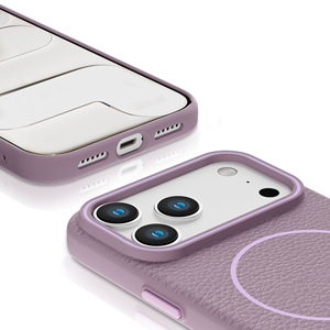 Funda Magnética para Teléfono con Textura de Lichi en TPU Suave y <span class=keywords><strong>Fibra</strong></span> Superfina en el Interior, para iPhone 17 16 Pro Max 17 Air, Antigolpes - Product Image 3