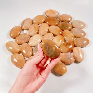 Huiying - Piedras de Jade Amarilla para Masaje, Cuidado de la Piel, Forma Ovalada, Bloques de <span class=keywords><strong>Roca</strong></span>, <span class=keywords><strong>Precio</strong></span> Económico al por Mayor - Product Image 4