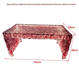 Bàn ăn đảo đa năng, làm thủ công bằng nhựa trong suốt phong cách Bắc Âu, bền chắc, tích hợp vật trang trí trung tâm bằng pha lê phát sáng - Product Image 3