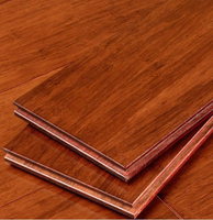 Revêtement de sol carbonisé en bambou massif Finition semi-brillante mate Motif de parquet Intérieur Couleur naturelle Ménages imperméables