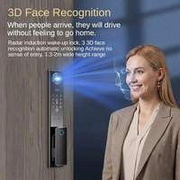 Cerradura Inteligente para Puerta con Reconocimiento Facial 3D X3, Nueva Llegada 2026, Tarjeta de Memoria y Nube, para Puertas de Madera, Aluminio y Acero, Totalmente Automática, WiFi Tuya