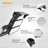 Projecteur LED IP66 300W 400W 800W 1200W 1600W 2400W pour stade, éclairage de mât haut avec visière, entrepôt US