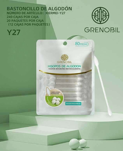 Grenobil Cotton Swabs 80 Pieces Soft Cotton Tip Personal Care - Product Image 3