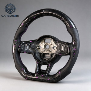 Volante de Coche Personalizado de Fibra de Carbono Forjado con LED para VW Golf Mk7 Mk8 Mk7.5 GTI GTD Polo 7 8 Jetta CC Volkswagen 8R Mk8.5 - Product Image 3
