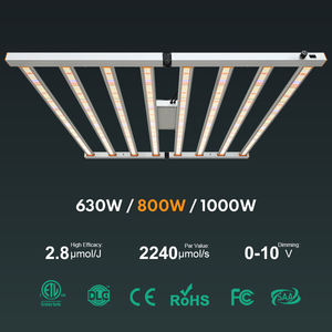 Lampada LED Professionale per Coltivazione, <span class=keywords><strong>Spettro</strong></span> Completo, IP65 Impermeabile, Pieghevole, 800W 660nm, per Supporto Crescita Piante - Product Image 1