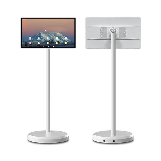 US Warehouse 24 Inches Smart Portable Tv 1080p Ips Lcd Display Android Tv Monitor With Stand Battery Speaker