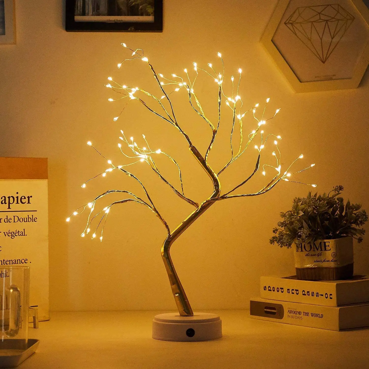 20 Inch Tabletop Bonsai Tree Light Bedroom Decor Fairy Light 108 LED Fairy Light Spirit Tree