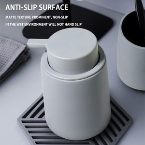 Dispensador de Jabón Líquido Ecológico de Cerámica de Grado Hotelero, Mecanismo de Presión, Doble Función para Baño, Recargable, 300 ml - Product Image 5