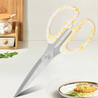 Ciseaux de cuisine FOCUS YJ Premium personnalisés, robustes, en acier 3Cr13, en plastique écologique, légers, lame de 2,5 mm d'épaisseur