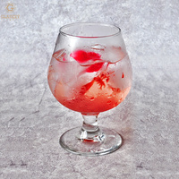 9,25 oz Embassy Snifter Glass Brandy Cognac Crystal Glasses Hand Craft Short Stem Beer Glasses