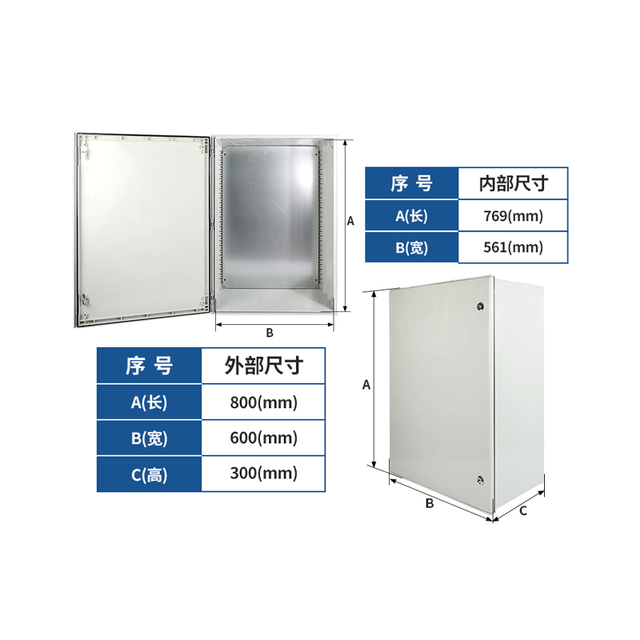 800*600*300MM IP65 Rated SMC Distribution Board Corrosion Resistant Enclosure for Solar Combiner Boxes Power Distribution