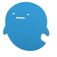 Tapis de clavier et de souris en feutre classique, écologique, durable, léger, en forme de petit fantôme mignon