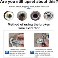 Kit extracteur multifonction pour vis à tête hexagonale cassée, extracteur de boulons, extracteur de tuyaux, clé pour robinet d'évier de salle de bain