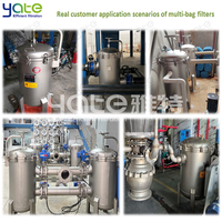 Filtre multi-sacs SS304 SS316 pour machine industrielle de filtration de condensat d'usine de carboneatation de calcium