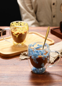 MSH 350ml nouvelle couleur fleur pétale amazones Offre Spéciale <span class=keywords><strong>Double</strong></span> <span class=keywords><strong>paroi</strong></span> café boisson thé verre <span class=keywords><strong>tasse</strong></span> <span class=keywords><strong>tasse</strong></span> - Product Image 5