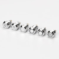 IP67 Momentané Led 12mm IP67 Mini Bouton Poussoir En Métal Étanche