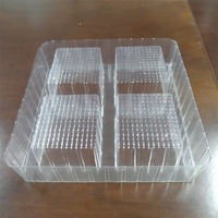 Barquette en plastique jetable en PVC thermoformé pour sachet de thé 9 compartiments Barquette en plastique jetable en PET PVC