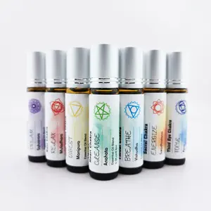 100% Pure Private Label Therapeutic Grade Organic Chakra Fragrance Perfume Gift Set Essential Oil