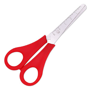 Tijeras de oficina para niños de acero inoxidable, hoja recta de 130mm, seguridad para suministros de papelería escolar - Product Image 2