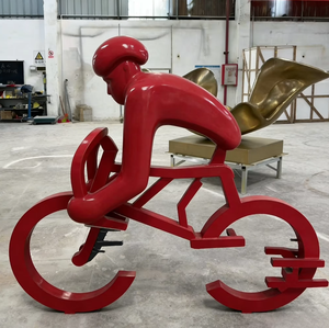 Scultura Gigante Astratta a Forma <span class=keywords><strong>di</strong></span> Bicicletta in Fibra <span class=keywords><strong>di</strong></span> Vetro per Decorazione Paesaggistica Esterna nei Parchi - Product Image 4