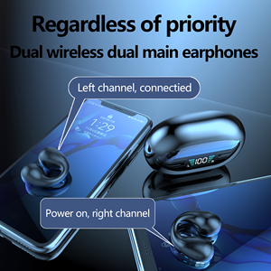 Écouteurs sportifs Q80 <span class=keywords><strong>à</strong></span> conduction aérienne avec certificat CE FCC personnalisé, affichage LED, Bluetooth sans fil, écouteurs intra-auriculaires Hifi - Product Image 4