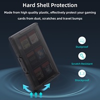 Support de boîte de protection de stockage de carte de jeu noir 12 en 1 pour Nintendo Switch NS