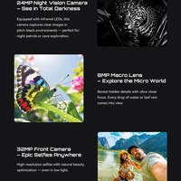Teléfono Resistente Cubot 5G LTE con Visión Nocturna, Octa Core, 108MP, Pantalla LCD FHD de 120Hz, IP69K, Francés, 16+256GB, Resistente al Agua, GSM, Android 15, Kingkong 11