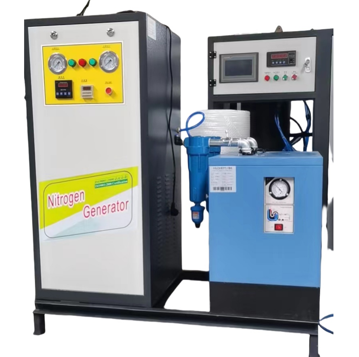Alarm System Integrated Nitrogen Generator with PLC and Motor for Gas Protection Nitrogen Cylinder Refilling