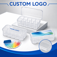 Boîte de rangement pour flacons de peptides, en PP transparent, avec logo personnalisé OEM, 3ml, 5ml, 7ml, 10ml, 20ml, étui en plastique réutilisable à 10 compartiments pour flacons de vaccin