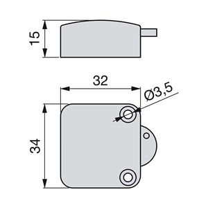 Interruttore della porta dell'armadio in plastica bianca da 10 pezzi 5070915 tappo in acciaio per mobili da cucina per Hotel di casa - Product Image 1