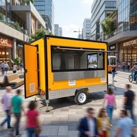 Camionnette de vente ambulante Greenfist GF-S300 pour glaces et aliments, chariot de cuisine de rue, grill entièrement équipé, camion de pizza mobile personnalisé, résistant à la rouille