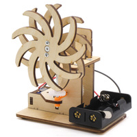Kit de modèle de générateur de turbine hydroélectrique - Jouet d'expérimentation scientifique pour l'éducation STEM, construction en métal et bois, unisexe, à partir de 5 ans